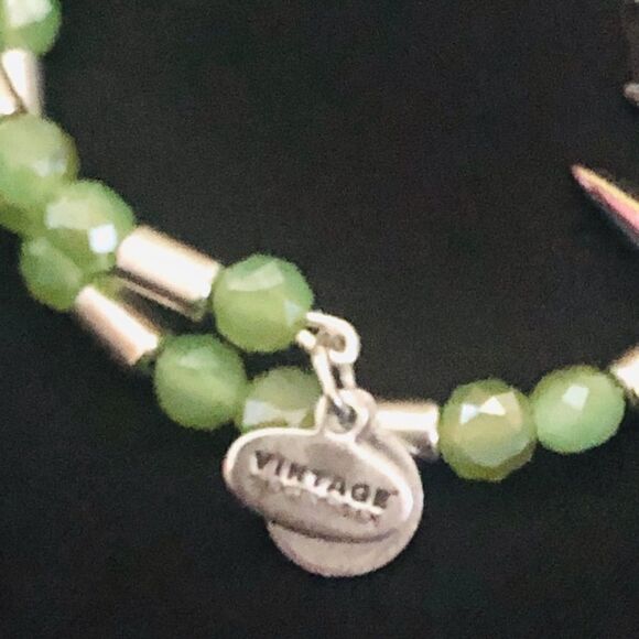 Alex and Ani Green Metallic Wrap Spike Bracelet - Picture 4 of 6
